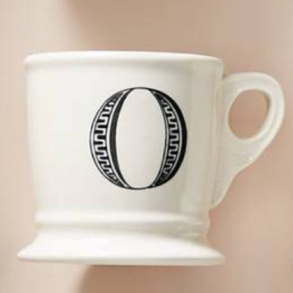 🆕 Anthropologie Monogram O Mug